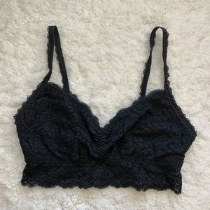 Black lace bralette